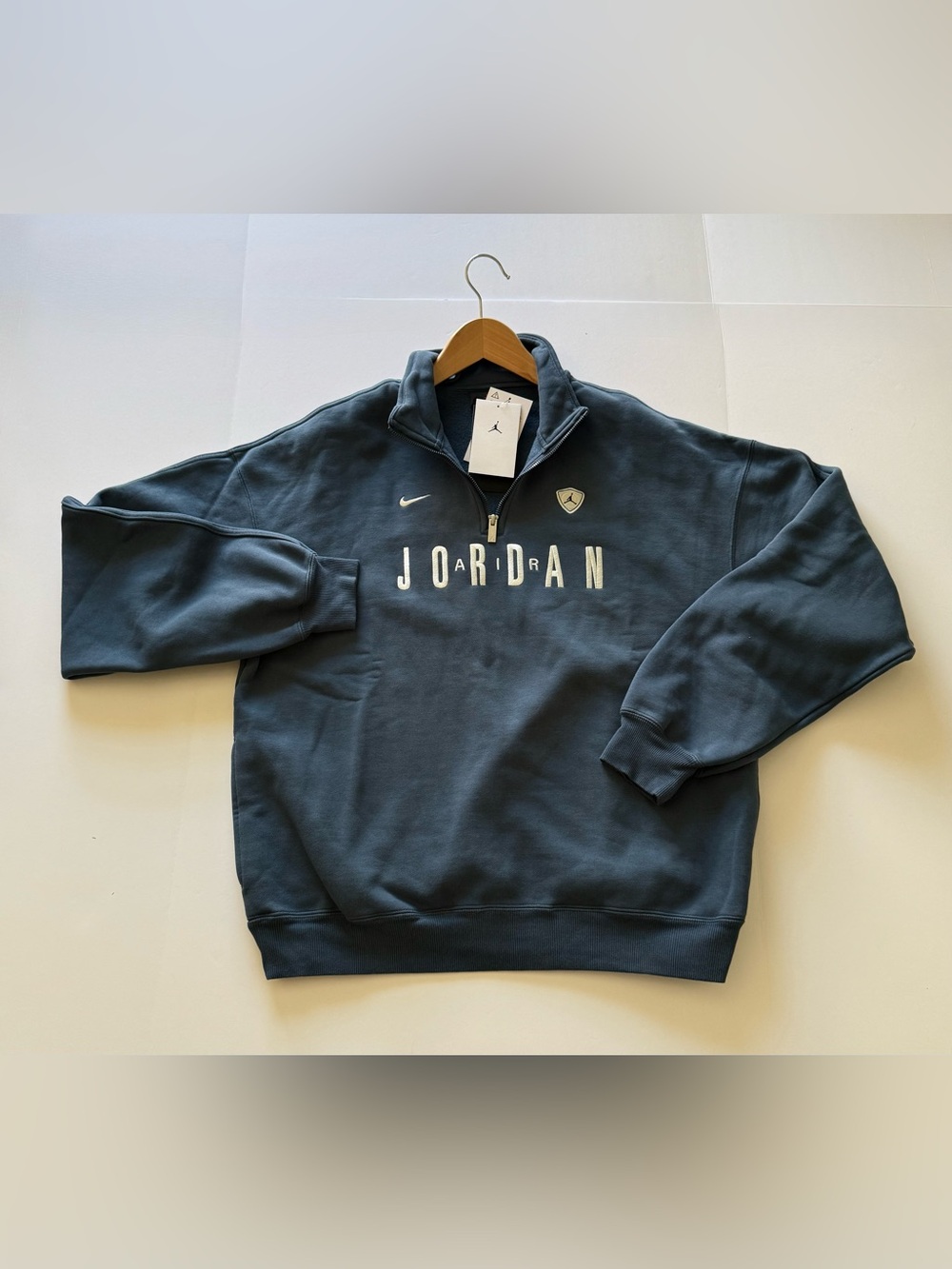 Jordan 1/4 Zip CrewNeck Oversized Embroidered IF1816-464 Men’s S Retail $120NWT